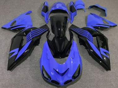 Cheap 2006-2011 Kawasaki ZX14R Motorcycle Fairings - Blue Glossy Black Canada