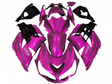 Cheap 2012-2024 Kawasaki ZX14R ZZR1400 Motorcycle Fairings - Hot Pink Black Canada