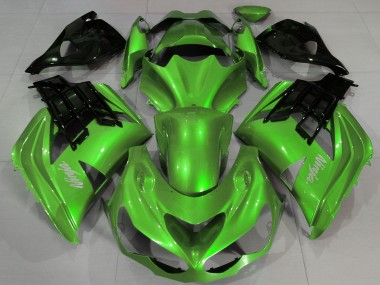 Cheap 2012-2024 Kawasaki ZX14R ZZR1400 Motorcycle Fairings - Liquid Green Black Canada