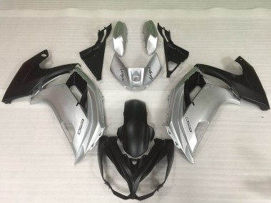 Cheap 2009-2011 Kawasaki Ninja 650R Motorcycle Fairings - Silver Matte Black Canada