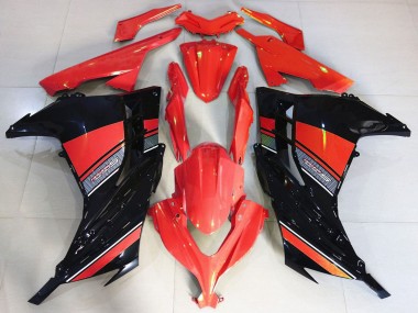 Cheap 2013-2017 Kawasaki Ninja 300 Motorcycle Fairing - Red Black Canada