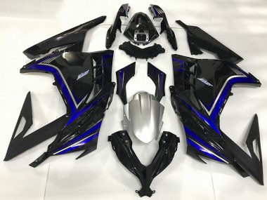 Cheap 2013-2017 Kawasaki Ninja 300 Motorcycle Fairings - Glossy Black Blue Canada