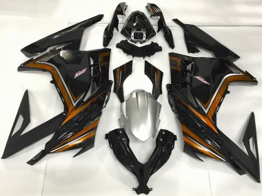 Cheap 2013-2017 Kawasaki Ninja 300 Motorcycle Fairings - Glossy Black Orange Canada