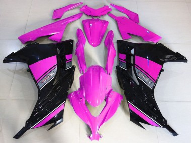 Cheap 2013-2017 Kawasaki Ninja 300 Motorcycle Fairings - Hot Pink Black Canada