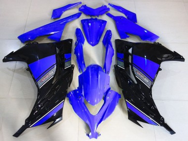 Cheap 2013-2017 Kawasaki Ninja 300 Motorcycle Fairings - Blue Black Canada