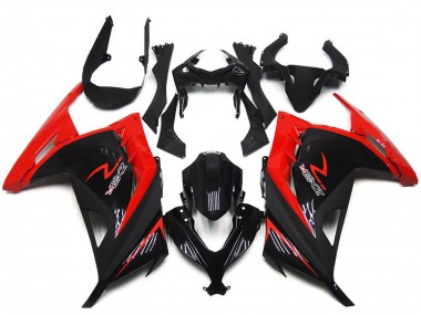 Cheap 2013-2017 Kawasaki Ninja 300 Motorcycle Fairings - Red Glossy Black Canada