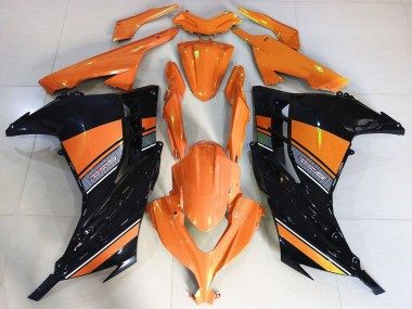 Cheap 2013-2017 Kawasaki Ninja 300 Motorcycle Fairings - Orange Black Canada