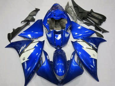 Cheap 2012-2014 Yamaha R1 Motorcycle Fairings - Blue White Canada