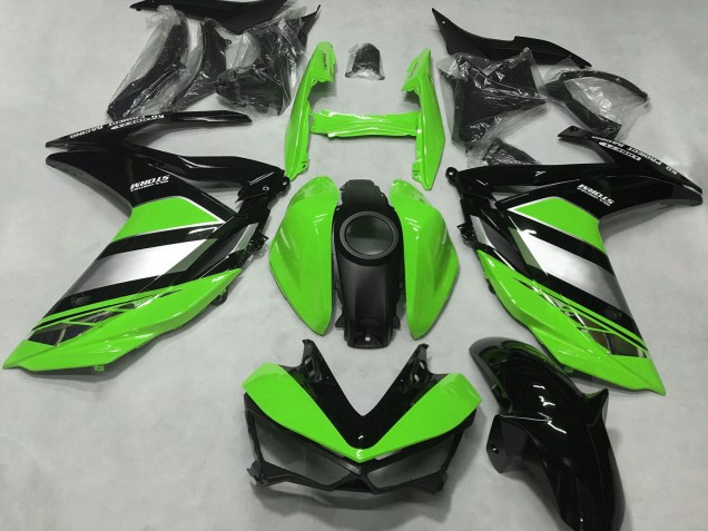 2015-2018 Yamaha R3 Motorcycle Fairings - Green Silver Glossy Black Canada