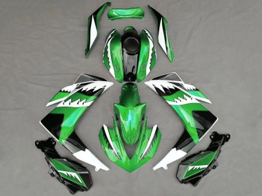 Cheap 2015-2018 Yamaha R3 Motorcycle Fairings - Green White Black Shark Canada