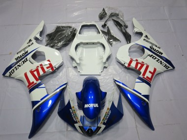 Cheap 2003-2004 Yamaha R6 Motorcycle Fairings - White Blue Red Fiat Motul Dunlop Canada