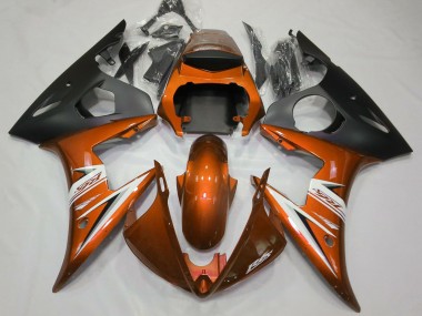 Cheap 2003-2004 Yamaha R6 Motorcycle Fairings - Orange White Matte Black Canada