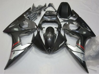 Cheap 2005 Yamaha R6 Motorcycle Fairings - Glossy Black Silver Canada