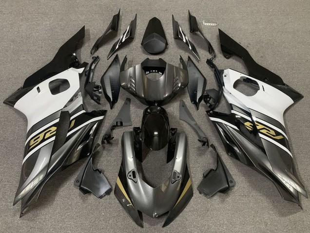 2017-2025 Yamaha R6 Motorcycle Fairings - White Grey Glossy Black Gold Canada