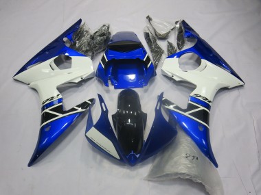 Cheap 2005 Yamaha R6 Motorcycle Fairings - Blue White Glossy Black Canada