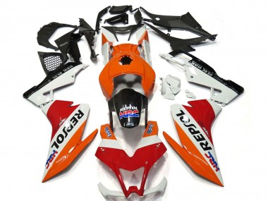 Cheap 2012-2018 Aprilia RS4 125 Motorcycle Fairings - Orange White Red Glossy Black Repsol Canada