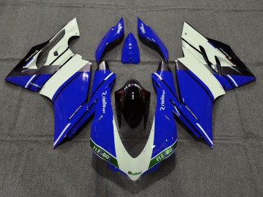 Cheap 2015-2020 Ducati 959 1299 Motorcycle Fairings - Blue White Glossy Black Unibat Flex-Box OEM Style Canada