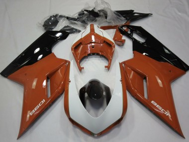 Cheap 2007-2014 Ducati 1098 Motorcycle Fairings - Brown White Glossy Black Canada