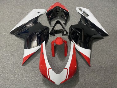 Cheap 2007-2014 Ducati 848 1098 1198 Motorcycle Fairings - White Red Glossy Black Canada