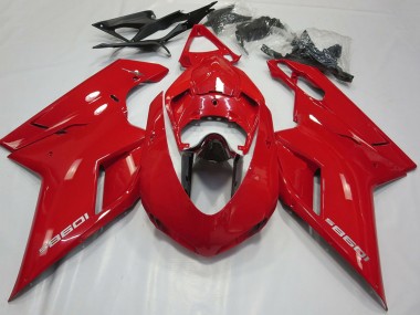 Cheap 2007-2014 Ducati 1098 Motorcycle Fairings - Glossy Red Glossy Black Canada