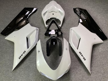 Cheap 2007-2014 Ducati 848 Motorcycle Fairings - Pearl White Glossy Black Canada