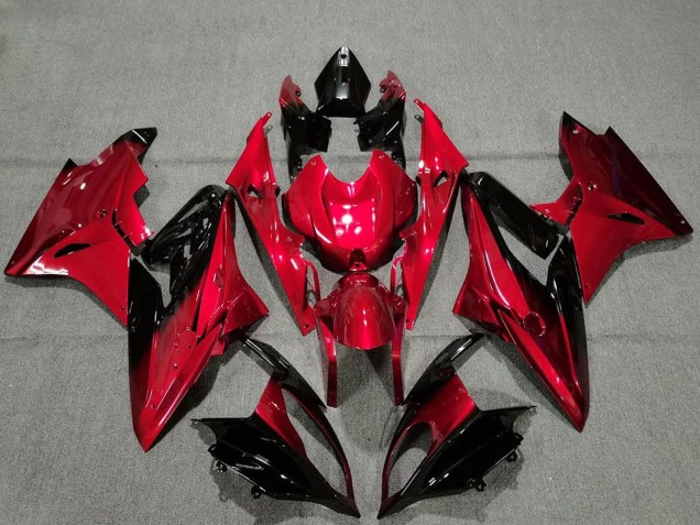 2009-2014 BMW S1000RR Motorcycle Fairings - Red Glossy Black Canada