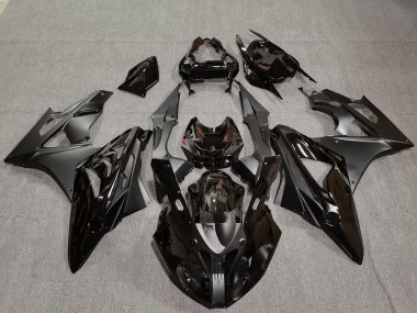 Cheap 2009-2014 BMW S1000RR Motorcycle Fairings - Glossy Black Matte Black Carbon Fiber Canada