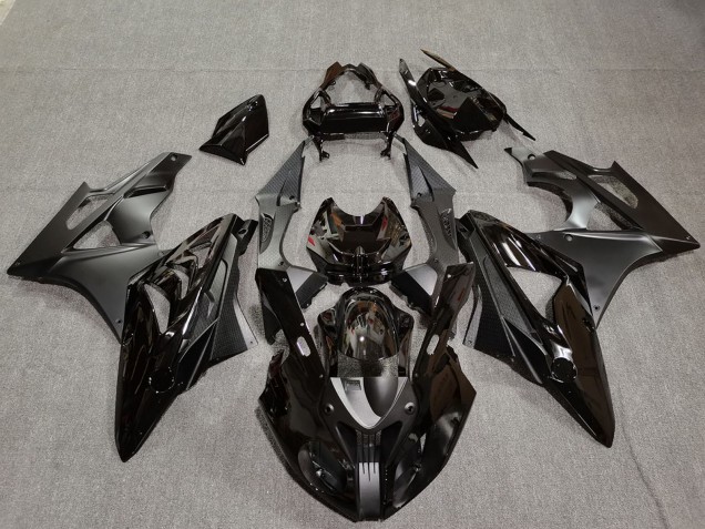 2009-2014 BMW S1000RR Motorcycle Fairings - Glossy Black Matte Black Carbon Fiber Canada