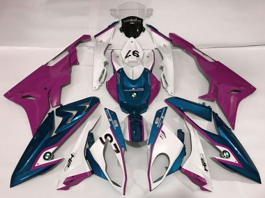 Cheap 2009-2014 BMW S1000RR Motorcycle Fairings - White Purple Blue Canada