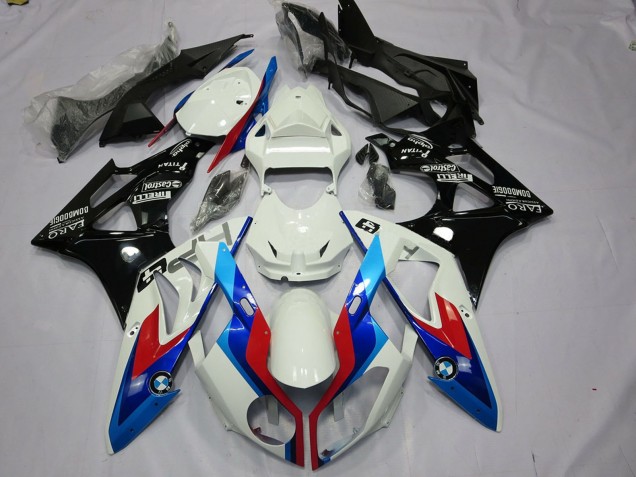 2009-2014 BMW S1000RR Motorcycle Fairings Kit - White Red Blue Glossy Black Canada