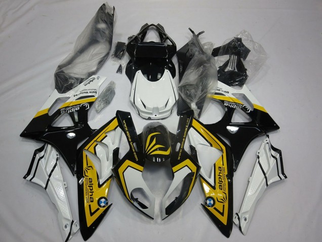 2009-2014 BMW S1000RR Motorcycle Fairings - White Yellow Glossy Black Canada