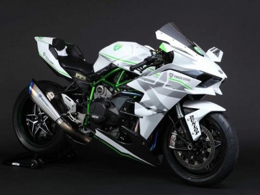 Cheap 2015-2022 Kawasaki Ninja H2 Motorcycle Fairings - White Silver Green Canada
