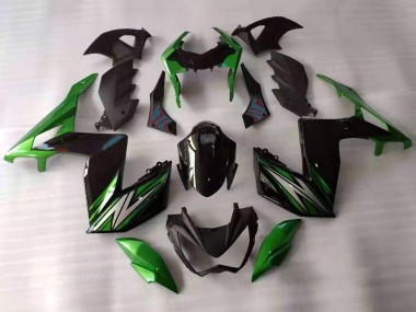 Cheap 2015-2016 Kawasaki Z250/Z300 Motorcycle Fairings - Green Black White Canada
