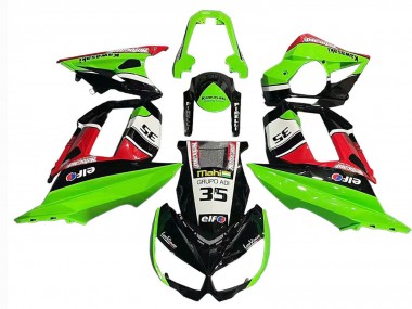 Cheap 2010-2016 Kawasaki Z1000SX Motorcycle Fairings - Green Red Glossy Black Elf 35 Canada