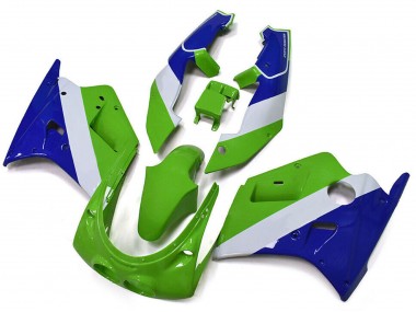 Cheap 1989-1990 Kawasaki ZXR250 Motorcycle Fairings - Green White Blue Canada