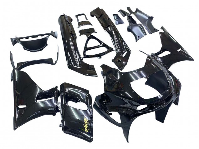 1998-2003 Kawasaki ZZR600 Motorcycle Fairings - Glossy Black Gold Ninja Canada