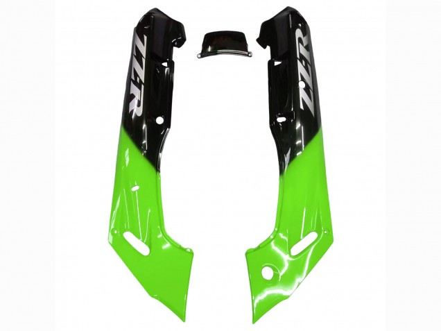 1998-2003 Kawasaki ZZR600 Motorcycle Fairings - Green Glossy Black Flame Canada