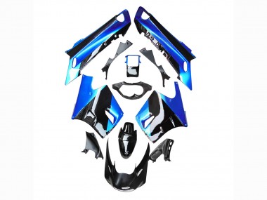Cheap 1990-1992 Kawasaki ZZR1100 Motorcycle Fairing - Blue Glossy Black Canada