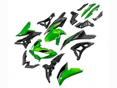 Cheap 2022-2025 Kawasaki Versys 650 Motorcycle Fairings - Green Glossy Black Canada