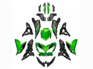 Cheap 2022-2025 Kawasaki Versys 650 Motorcycle Fairings - Green Glossy Black Canada