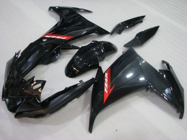 2009-2015 Yamaha FZ6R Motorcycle Fairings - Glossy Black Red Canada