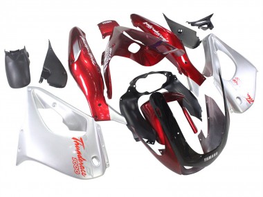 Cheap 1997-2007 Yamaha YZF 1000R Thunderace Motorcycle Fairings - Red Silver Thunderace Canada