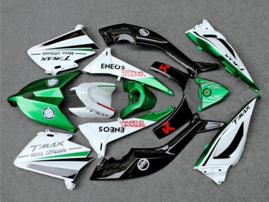 Cheap 2012-2014 Yamaha TMAX530 Motorcycle Fairings - White Green Black Semakin Didepan ENEOS Canada