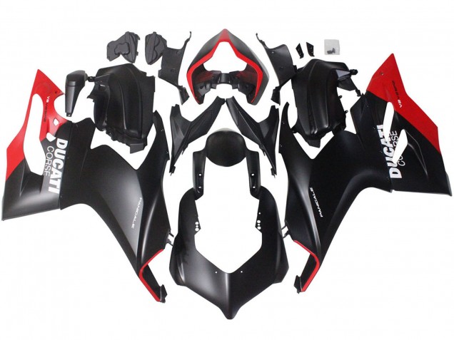 2020-2024 Ducati Panigale V2 Motorcycle Fairings - Red Matte Black Corse Canada