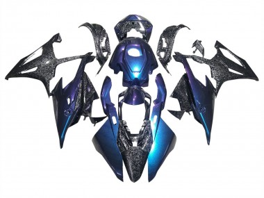 Cheap 2019-2022 BMW S1000RR Motorcycle Fairings - Gradient Blue Purple Forged Carbon Fiber Canada