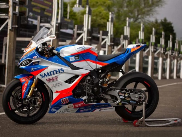 2019-2022 BMW S1000RR Motorcycle Fairings - Blue Red White Smiths Canada