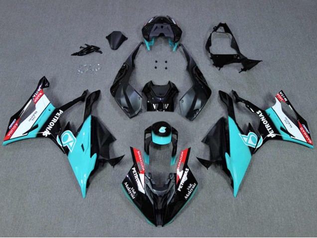 2019-2022 BMW S1000RR Motorcycle Fairings - Black Cyan Petronas Canada