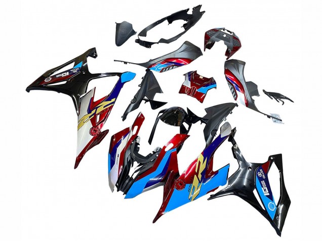 2019-2022 BMW S1000RR Motorcycle Fairing - White Blue Red Black Canada