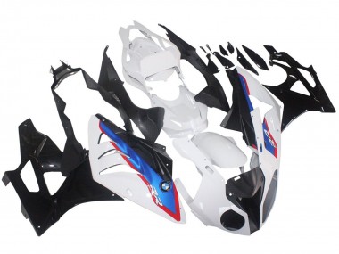 Cheap 2009-2014 BMW S1000RR Motorcycle Fairings - White Red Blue Glossy Black HP Becker Carbon Canada