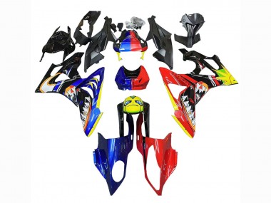 Cheap 2009-2014 BMW S1000RR Motorcycle Fairings - Red Blue Yellow Shark Canada